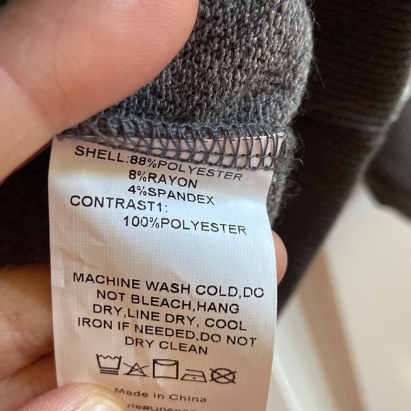 Charcoal grey mock neck sweater top - Picture 5 of 7